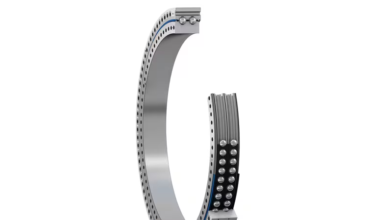 SKF轴承带八点接触球轴承的回转支承轴承